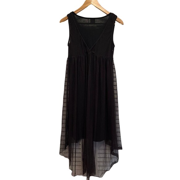 D-Signed Disney Black Mesh Metallic Heart Sleeveless Stretch Children's Dress XL - Picture 2 of 14
